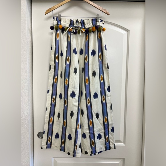 NWT Anthropologie Ollari Pom Pom Wide-Leg Pants - Picture 5 of 11